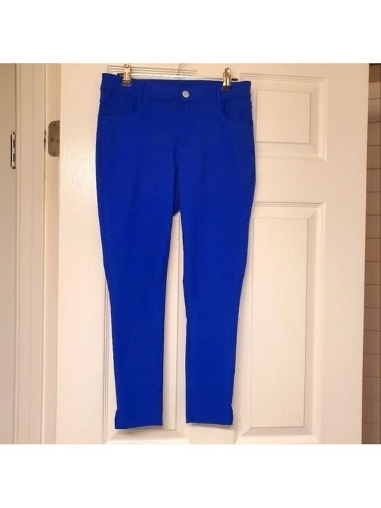 Lily Morgan Pants - Relaxed Fit Casual Capri Pants High Rise Straight Leg Stretch Cropped Ankle EUC